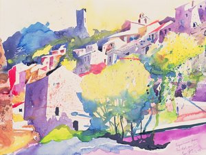 Roque Brun des vieux moulins, 2003 (aquarelle sur papier)