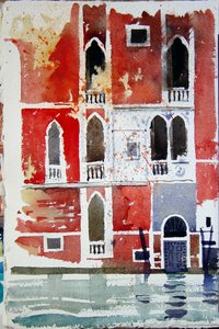 La maison rouge, Venise, 2006 (aquarelle) - Simon Fletcher