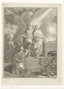 Page de titre allégorique avec le patriarche Abraham et la Vérité - Simon Fokke