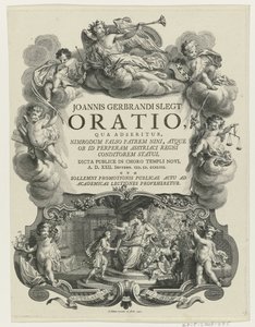Minerva couronnant un jeune homme avec un diplôme - Simon Fokke