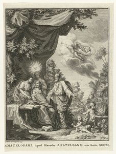 Écrivain entouré de figures allégoriques - Simon Fokke