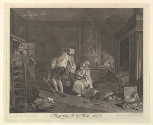 Mariage à la mode, planche V - Simon Francois Ravenet