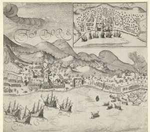Victoire des Hollandais sur les Portugais à Tidore (tableau de droite), 1605