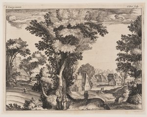 Parabole du semeur, tirée de Paysages avec scènes de la vie du Christ - Simon Frisius