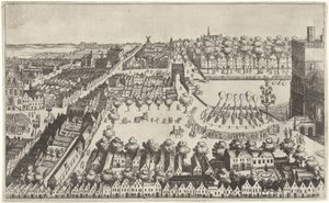 Feux de joie à La Haye après la proclamation de la trêve, 1609 - Simon Frisius