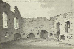 Château de Bamburgh, ruines de la cuisine - Simon H. Grimm