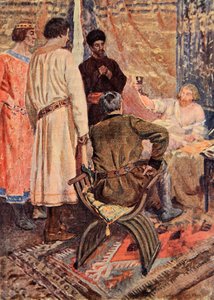 Richard Cœur de Lion se redressa dans son lit et prit une coupe en main, illustration pour 