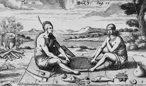 Un homme et sa femme à dîner, 1705