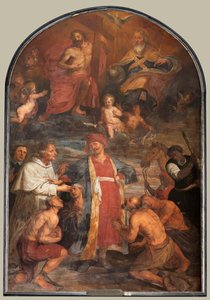 Église paroissiale (Sint-Walburgakerk). Peinture, triptyque. Simon De Pape (?). Rachat des esclaves chrétiens aux Turcs.