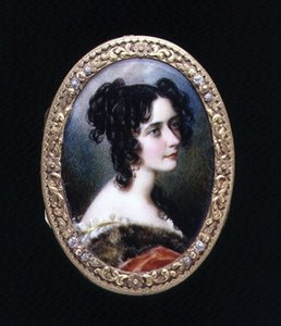 Portrait miniature de Georgina Carolina, Lady Astley, vers 1827 - Simon Jacques Rochard