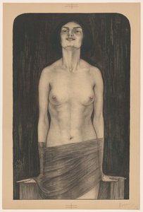 Femme debout avec torse nu - Simon Moulijn