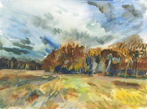 Richmond Park, 2018 (aquarelle sur papier) - Simon Neville
