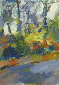 Route avec arbres et buissons, 2023 - Simon Neville
