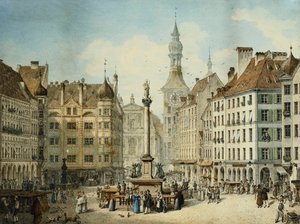Le Schrannenplatz, Munich, 1835