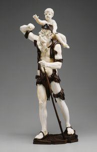 Vieux mendiant portant un enfant, 1735-50