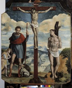 Crucifixion avec Saint Roch et Saint Sébastien