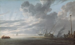 Estuaire à la fin du jour, vers 1640-1645 - Simon de Vlieger