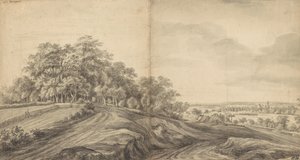 Panorama de Boersberg avec le château de Doorwerth au loin