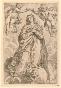 Le Couronnement de la Vierge - Simone Cantarini