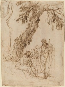 La Sainte Famille sous un arbre