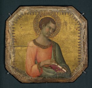 Un saint tenant un livre, 1344