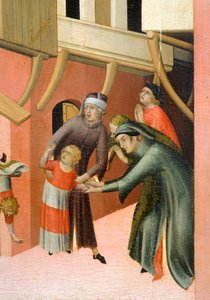 Retable intitulé Bienheureux Agostino Novello et histoires de sa vie (détail)