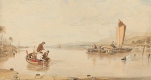 Calme Plat : Bateaux au Large du Château de Cowes