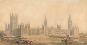 Vue en perspective : les nouvelles Chambres du Parlement
