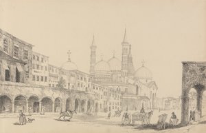 Album de 30 Vues dans le Tyrol et en Italie : Église de Saint Antonio - Padoue 3.r Nov.r 1840