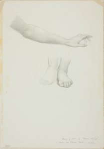 Bras et pieds, étude pour Miroir de Vénus