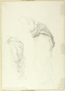 Draperie, deux études pour Le Miroir de Vénus - Sir Edward Burne Jones