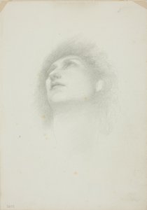 Tête de femme avec visage tourné vers le haut