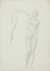 Femme nue debout et esquisses de bras - Sir Edward Burne Jones