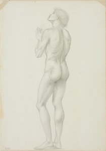 Homme nu debout avec les mains jointes en prière - Sir Edward Burne Jones