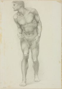 Homme nu debout avec visage de profil - Sir Edward Burne Jones