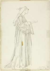 Étude de pèlerin pour le Romaunt de la Rose - Sir Edward Burne Jones
