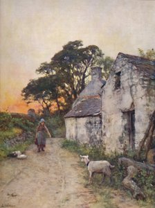 Une ruelle de village, sud du Pays de Galles, fin XIXe-début XXe siècle