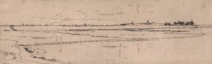 Esquisse de Monnikendam au loin - Sir Frank Short