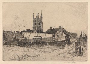 Comédiens ambulants à Lidd, Kent - Sir Frank Short