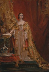 La reine Victoria prêtant serment lors du couronnement, 28 juin 1838