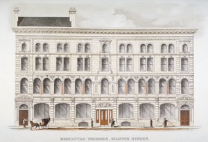 Vue des locaux commerciaux, Billiter Street, City of London, 1875 - Sir Joseph Causton and Sons