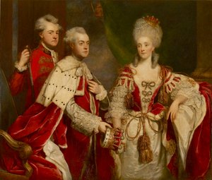 George, 2ème comte Harcourt, sa femme Elizabeth, et son frère William, 1780 - Sir Joshua Reynolds
