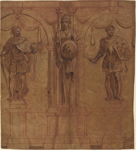 Rodolphe I et Albert I avec Pallas - Sir Peter Paul Rubens and Theodoor van Thulden