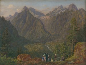 Paysage des Tatras avec figures