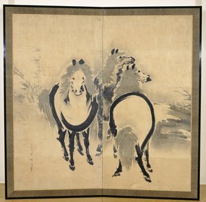 Chevaux, Japonais, période Edo, vers XVIIIe siècle