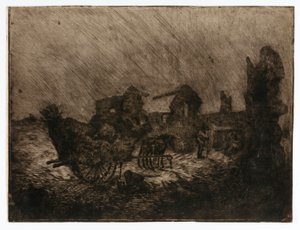 Chariot et ruines - Solon H. Borglum