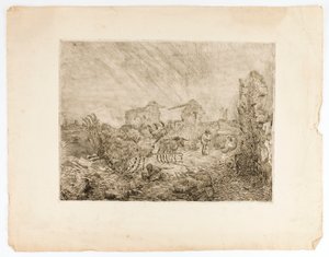 Chariot et ruines - Solon H. Borglum