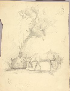 Chevaux et arbres - Solon H. Borglum