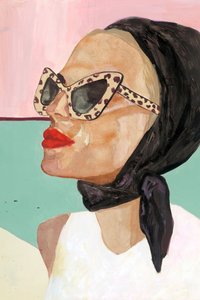 Lunettes de soleil avec foulard chic