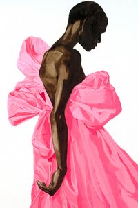 Robe rose vif à nœud
